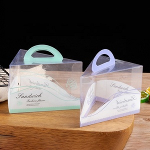 Chinese Market Wholesale Safety and Health PET <b>Plastic</b> Triangle Cake <b>Boxes</b> - Product Image 1