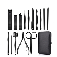 Kit de manucure et pédicure en acier 10 en 1, ensemble de soins des ongles avec étui pour salon de manucure et pédicure, usage domestique