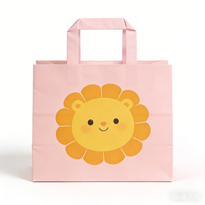 Bolsas de Regalo de Papel Kraft para el Día del Niño, Lindas Bolsas de Mano Recicladas para Jardín de Niños con Embalaje de Cartón con Diseño de Luna Llena para Cumpleaños - Product Image 1