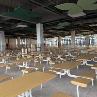 Ensembles de table à manger et de chaises en bois moderne restaurant école cafétéria