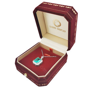 European Style <b>Jewelry</b> Box Octagonal Ring Necklace Packaging Red Proposal B - Product Image 5