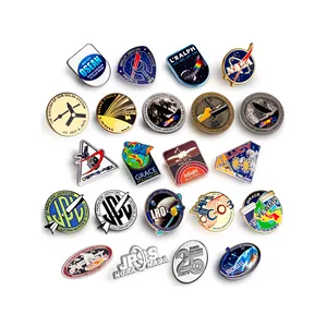 Custom Metal Badge Aerospace Souvenir Clothing Decoration Soft Enamel Lapel Pin Badge