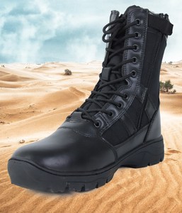 Botas Tácticas de Combate TSA0106 Negras Resistentes de 8 y 9 Pulgadas para Senderismo y Deportes al Aire Libre con Cremallera Lateral - Product Image 4