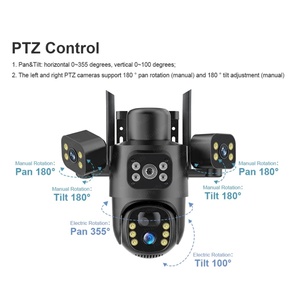 Eseecloud 40MP 4G Sim Card HD Three Lens 2.4G 5G WiFi Solar <b>Camera</b> Outdoor Network <b>Wireless</b> IP CCTV Surveillance <b>Security</b> <b>Camera</b> - Product Image 6
