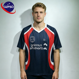 QZFSO Custom Embroidery Sublimation Footy Pigskin Gridiron Soccer American Football Uniform <b>Top</b> Rhinestone Mesh Fabric Jersey - Product Image 1