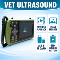 Appareil d'échographie vétérinaire EURVET, scanner vétérinaire portable, clinique vétérinaire, chien, chat, cheval, bétail, mouton, ferme, gestation