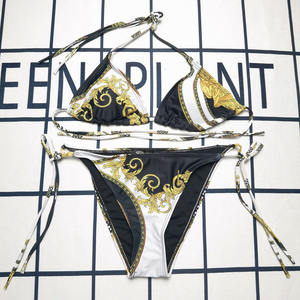 Traje de Baño de Una Pieza de Marca Famosa, de Diseño de Lujo y Alta Calidad para Mujer, de Secado Rápido, en Spandex/Nylon, con Cuello Redondo - Product Image 3