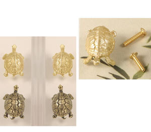 Poignée de porte en laiton <span class=keywords><strong>tortue</strong></span> créative, quincaillerie de meuble <span class=keywords><strong>tortue</strong></span> longue vie, décoration murale pour salon et chambre - Product Image 2
