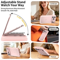 Étui de téléphone mat avec support d'appareil photo pour iPhone 18 Pro Max, iPhone 17 Pro Max, 16 Pro, 15 Pro, 14, avec trous fins et support de lanière pour clés pour 16 Pro
