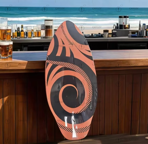 CAYLEY <span class=keywords><strong>Skimboard</strong></span> en <span class=keywords><strong>bois</strong></span>, planche graphique durable motif requin pour débutants en <span class=keywords><strong>skimboard</strong></span> de plage - Product Image 1