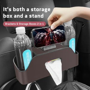 Caja de Almacenamiento de Plástico para el Respaldo del Asiento del Coche con Gancho, Portavasos y Organizador de Accesorios Interiores para Coche - Product Image 4