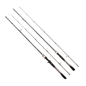 Canne à pêche en fibre de carbone type M, action rapide, dureté moyenne, pour la pêche en mer, au bar, en bord de mer, guides SIC, poignée droite - Product Image 1