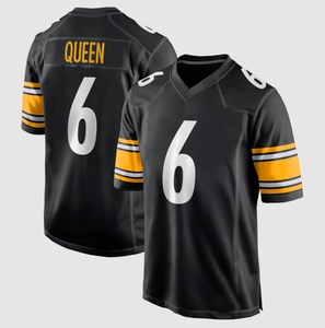 Maillot de football noir en promotion # 90 Watts # 4 Metcalf # 6 reines # Maillot de football américain pour homme 8 Rodgers, Pittsburgh - Product Image 3