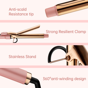 Professionnel personnalisé 1.5 <span class=keywords><strong>pouces</strong></span> Salon cheveux bigoudi 450F affichage LED titane baguette à <span class=keywords><strong>friser</strong></span> PTC chauffage électrique cheveux <span class=keywords><strong>fer</strong></span> à <span class=keywords><strong>friser</strong></span> - Product Image 3
