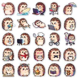 Autocollant hérisson animaux de dessin animé, 50 pièces, joli autocollant - Product Image 4