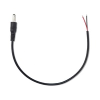 Cable Pigtail Industrial de Cobre PVC con Conector DC de 90 Grados (5.5x2.1mm, 5.5x2.5mm, 1.35x3.5mm) a Extremo Abierto