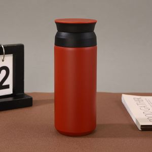 304 Stainless Steel 350ml Portable Japanese Cup with Tea Strainer Flat Lid Handle Vacuum Insulated Travel - Product Image 5