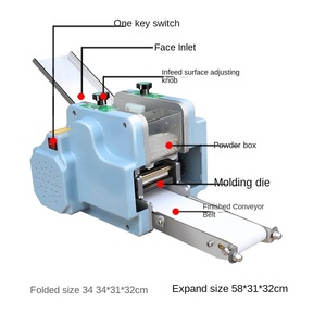 เครื่องห่อเกี๊ยวไฟฟ้าอเนกประสงค์/เครื่องห่อของ Empanada-เครื่องรีดแป้งโดว์อัตโนมัติสำหรับเกี๊ยวซ่าเกี๊ยวซ่าเพียโรกีส์ราวีโอลี่ - Product Image 2