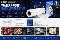 Film PET rétroéclairé imperméable pour impression jet d'encre sur boîte lumineuse
