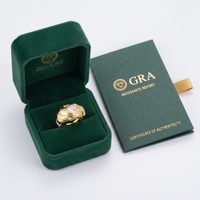 OUGEPHELI Bague en Moissanite VVS1 Coupe Poire, Certifiée Testeur de Diamant, Sertie Clos, Goutte d'Eau, Plaqué Or 18K, Réglable, Motif Spirale pour Femme