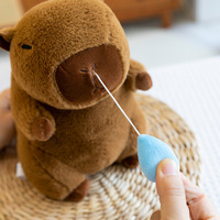 Peluche Capybara Mignonne en Forme de Dessin Animé, Rembourrée en Coton PP, Cadeau Idéal