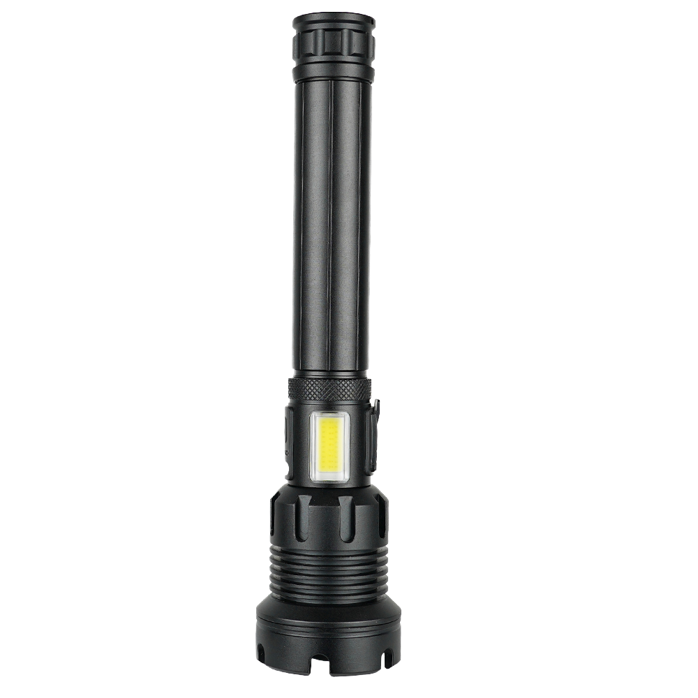 2026 Latest Super Bright Torch Light Long Range Exclusive LED Light Beads Dual Color COB Side Light Charge Flashlight