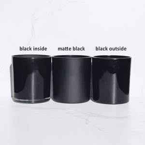 Karida N5 Glas-Kerzenhalter, Leeres Glasgefäß, Schwarzes Mattes Kerzengefäß/Kerzenbehälter - Product Image 2