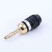 Connecteur de câble audio HiFi plaqué or ABCCABLS avec verrouillage à vis pour amplificateur/récepteur