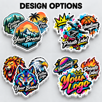 Autocollant adhésif en PVC OEM pour cadeaux et artisanat, impression couleur, découpe à la forme, finition brillante, logo graffiti, autocollant découpé