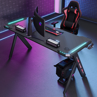 Yz-mesa de juegos electrónica ajustable para Pc, escritorio de Color negro moderno para juegos de Pc, e-sport, café