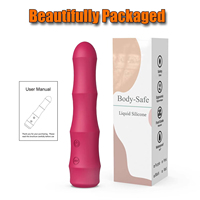 USB-Aufladbarer Silikon Erwachsenen-Sexspielzeug Klitoris-Stimulator für Frauen Bambusförmiger Dildo-Vibrator