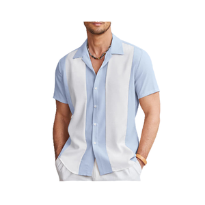 Hommes Sexy à manches courtes boutonné tricoté pour les polos affaires décontracté Cardigan tricots solide motif anti-boulochage conception - Product Image 1