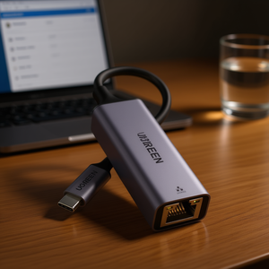 Adaptador Ethernet Ugreen USB-C a RJ45, Aleación de Aluminio, Gris, 1 Entrada USB-C, 1 Salida RJ45, Conector Enchufable, Modelo 50737, Marca - Product Image 2