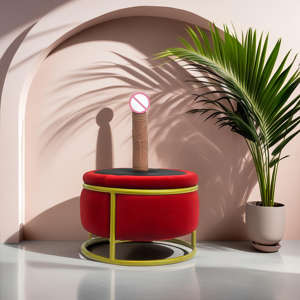 Venda Quente Cadeira Sexual Beixiu em Veludo Vermelho com PVC e Metal, Vibradores Fornecidos pela Fábrica, Móveis Sexuais para Orgasmo Feminino - Product Image 3