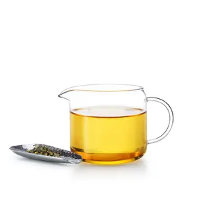 זכוכית בורוסיליקט גבוהה מעובה מתקן תה כוס תה שקופה זכוכית שקופה עם ידית לשיתוף תה