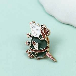 Broche de dibujos animados de ratón creativo, insignia de metal de animalito lindo, broche decorativo de joyería con efecto de goteo de aceite - Product Image 2