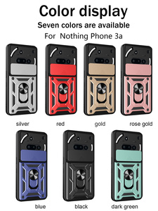 Étui magnétique pour téléphone portable avec anneau de support <span class=keywords><strong>coulissant</strong></span> pour objectif, compatible Nothing Phone (3a) Pro/Nothing Phone (3a)/Nothing CMF Phone 1 - Product Image 6