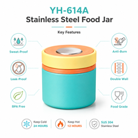 Nayad, boîte à lunch isotherme en acier inoxydable 304 de 12 oz, pour enfants, retour à l'école, anti-fuite, boîte à lunch thermique OEM
