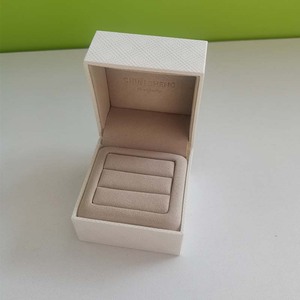Boîte à bijoux en papier carrée en velours blanc, design spécial mariage pour femme, double boîte à alliances - Product Image 5