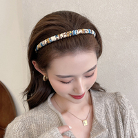 Serre-tête en tissu imprimé pour femmes et filles, avec dents, accessoires de coiffure, bandeau, coiffe