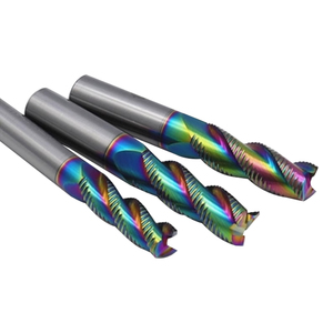 Bibo 3 Flutes Hrc56 Coated Roughing Milling Cutter Steel Solid Endmill for Aluminum Metal Cutting <b>Tungsten</b> Steel 3-flute End - Product Image 5