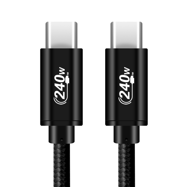 240W Fast Charge USB C Data PD Cables Durable 8 Core Wires with Nylon Jacket for Printer Computer & Earphone Type C to C