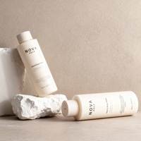 Bouteille souple en plastique givré beige de 200 ml, 250 ml, 300 ml, 8 oz pour gel douche, avec bouchon distributeur à ouverture rotative