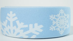 Ruban en polyester style chevrons Aoya, largeur 1 cm, bande élastique en gros, sangle en tissu avec logo lettré en relief - Product Image 2