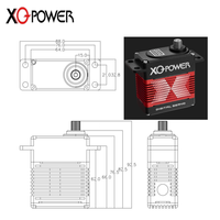 XQ-S9150D Servomoteur Brushless Robuste à Large Plage de Tension 180kg, Boîtier en Alliage d'Aluminium CNC, Précision de Mouvement Élevée, Pièces pour Avions RC à Forte Charge