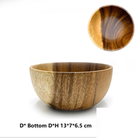 Bol à salade artisanal en bois d'acacia écologique pour les fêtes