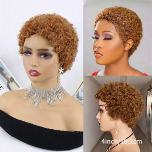 Parrucca Herfa African Small Roll da <span class=keywords><strong>donna</strong></span>, in capelli Remy, per commercio estero, con lana, corta 4 pollici, per copricapo da festa, con colore HD trasparente - Product Image 5