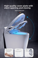 Cuvette de toilette intelligente moderne Elite, design ergonomique, abattant à fermeture douce, bidet intelligent pour la rénovation de villas de luxe