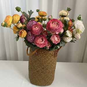 Bouquet de fleurs de lotus artificielles Suzume II en soie, 9 têtes, 55 cm, style européen, décoration de mariage, décoration d'intérieur - Product Image 3