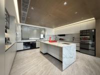 Armoires de cuisine imperméables, résistantes à l'humidité, aux taches et durables avec finition en PVC pour la maison